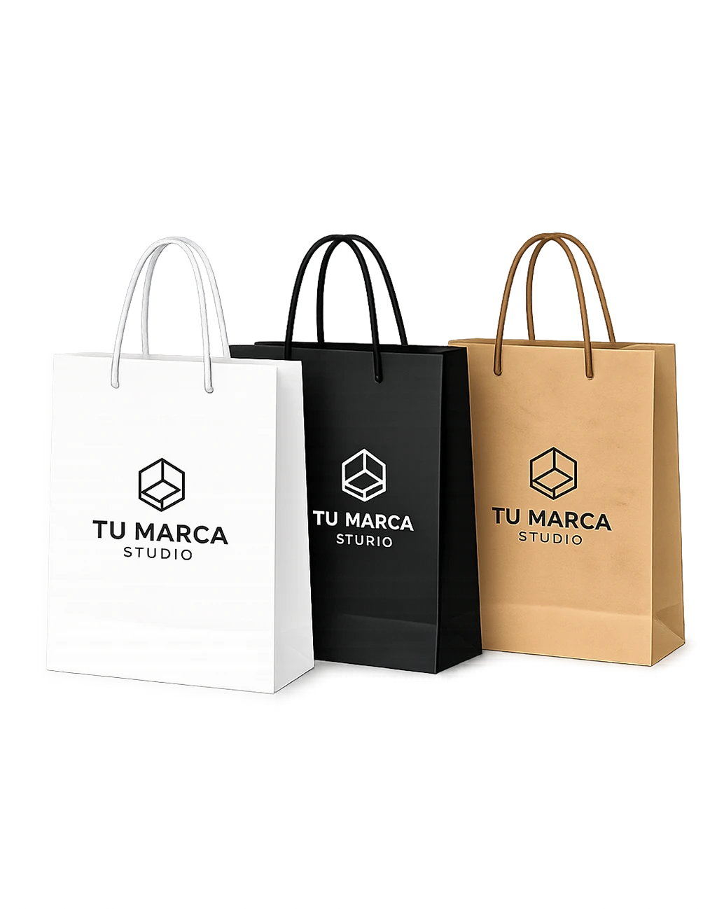 Bolsa de papel premium personalizada con logo