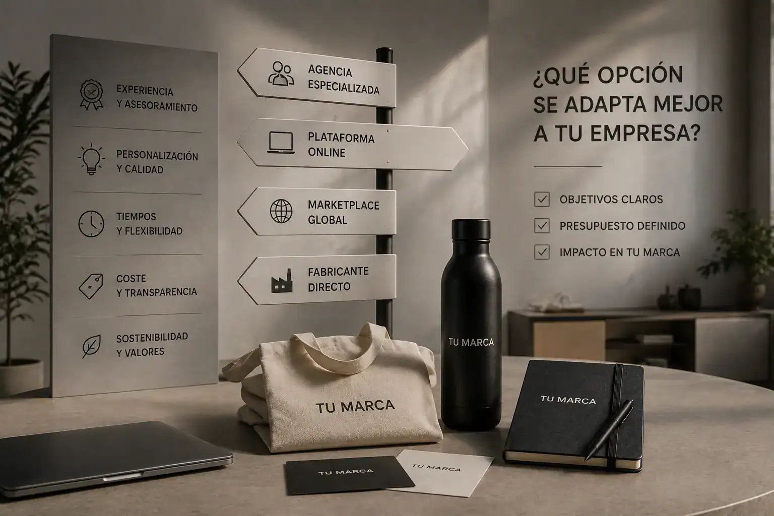 Agencia de merchandising corporativo asesorando a una empresa