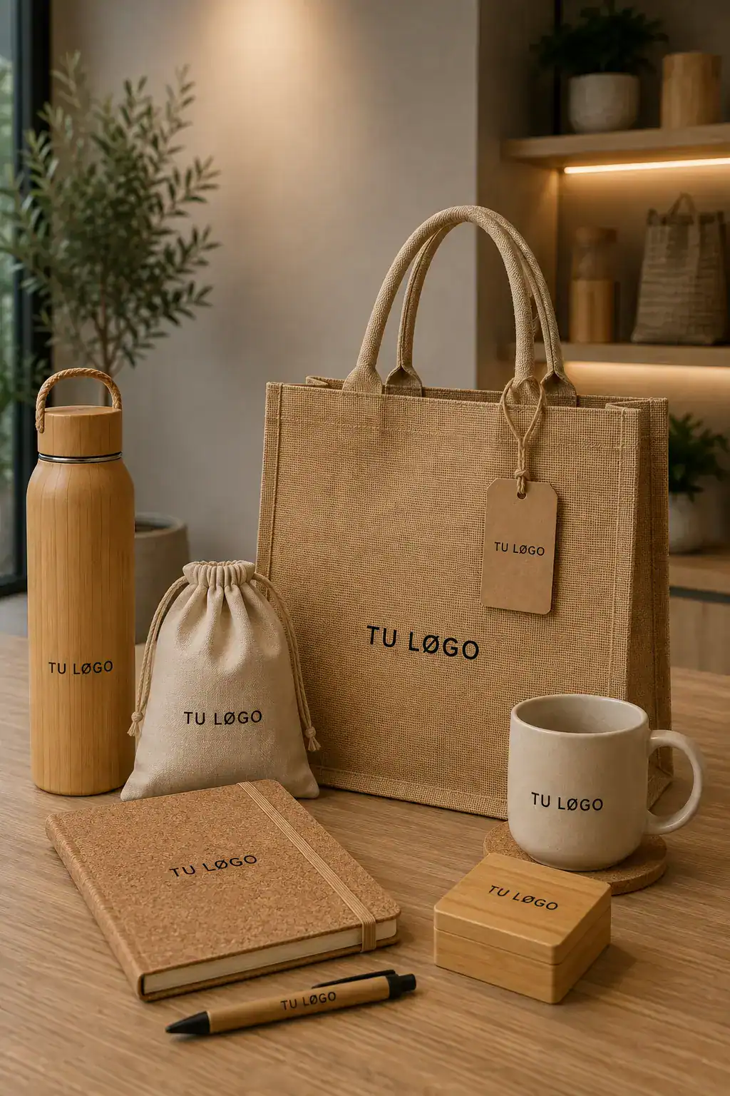 Bambú, corcho y fibras naturales