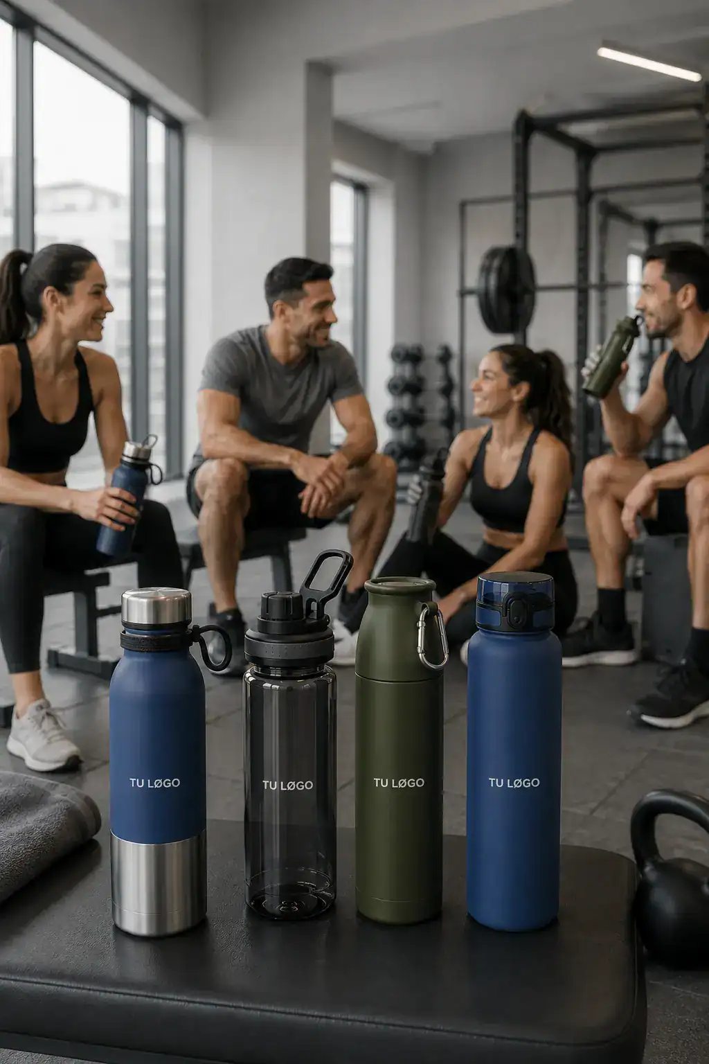 Botellas deportivas para gimnasios y clubs