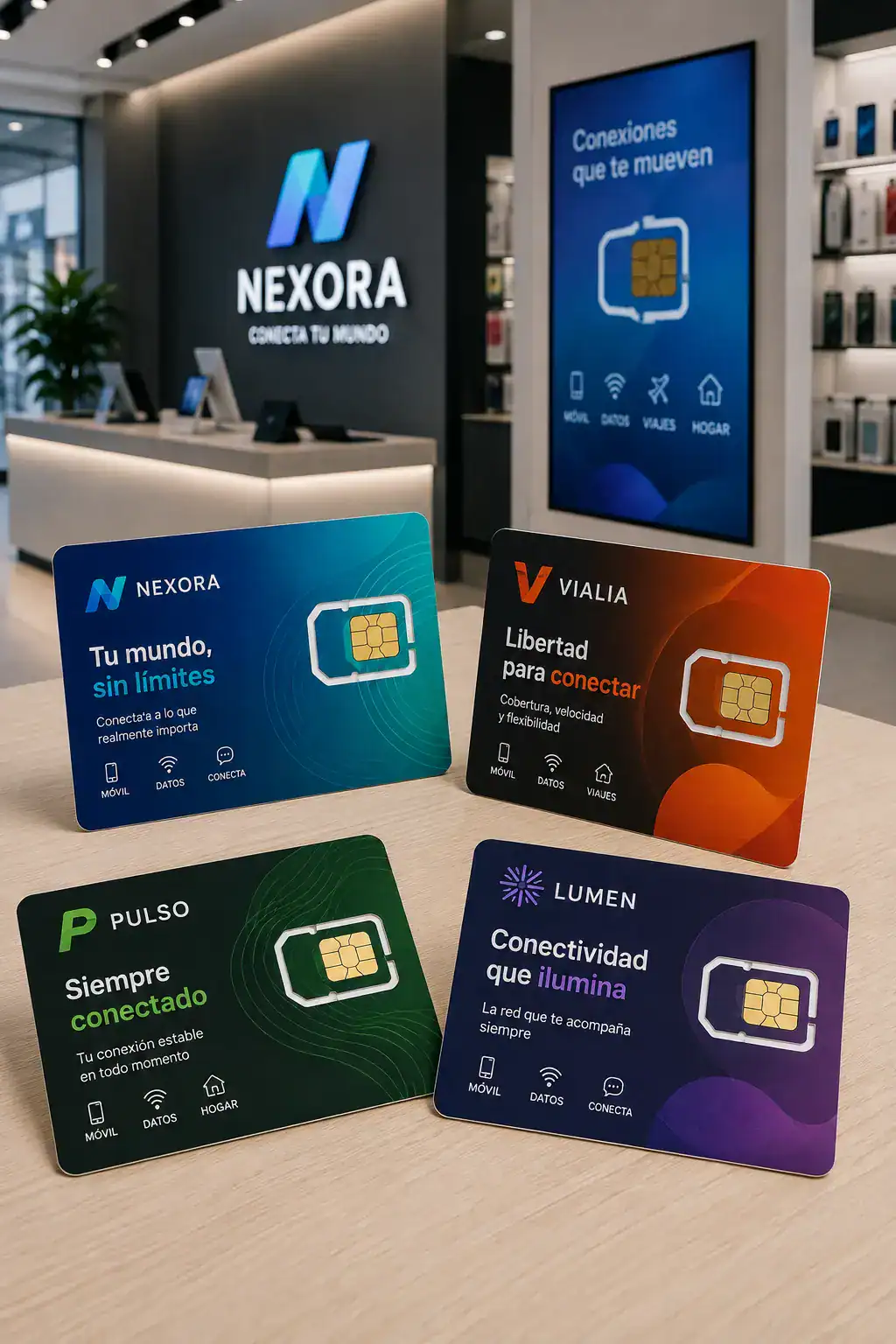 Tarjetas SIM impresas a todo color