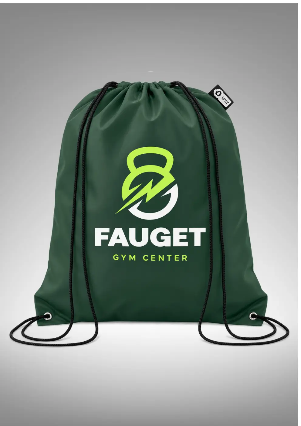 Camisetas de empresa en varios colores corporativos ordenadas sobre una mesa
