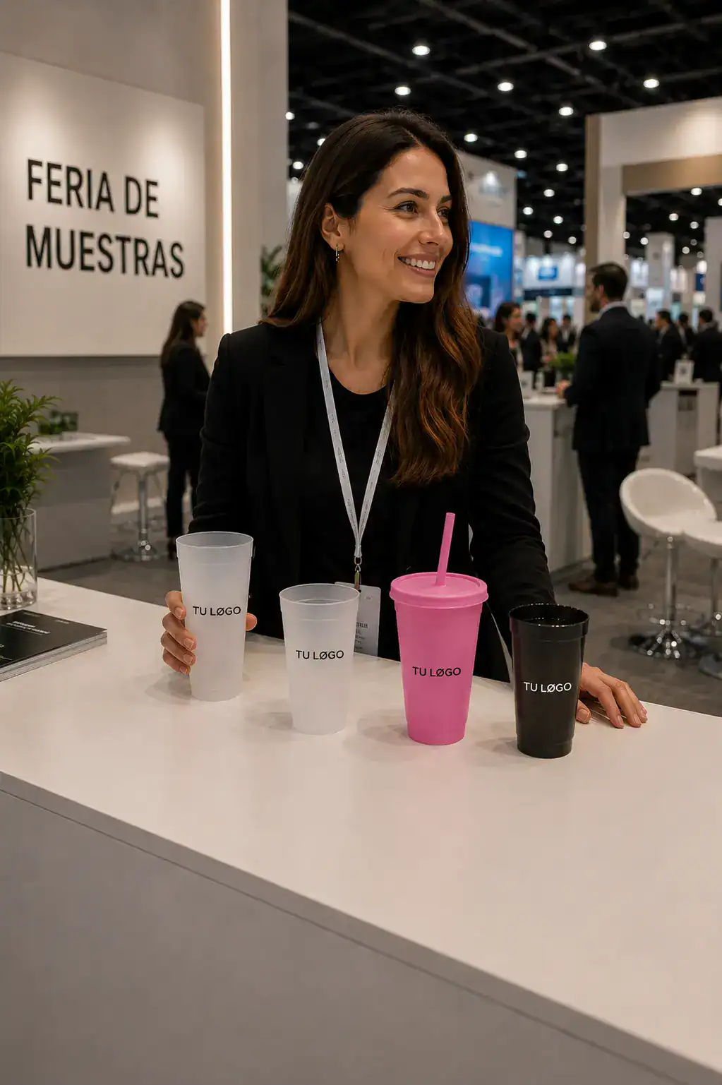 Vasos reutilizables para eventos y ferias