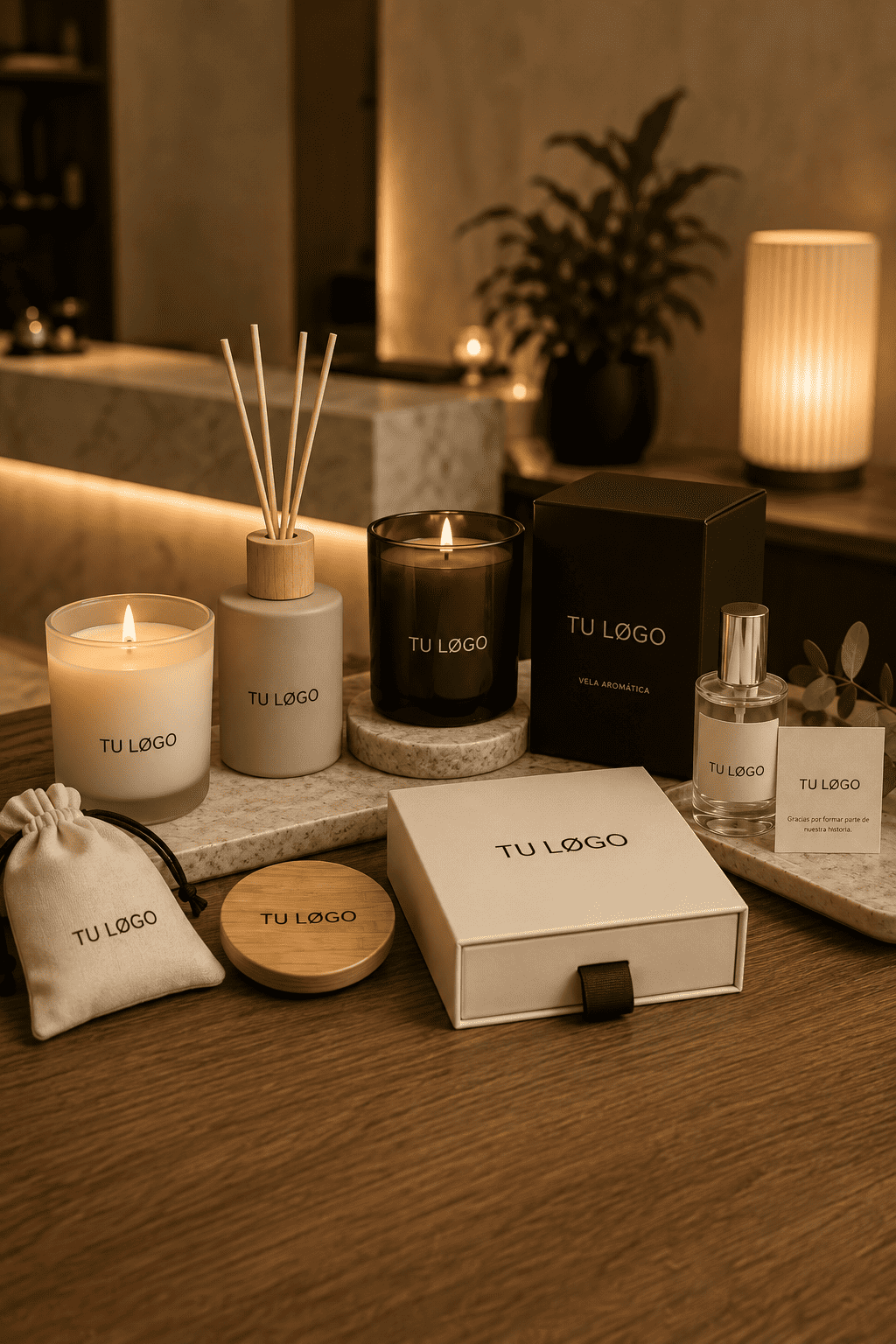 Velas y aroma de marca personalizados