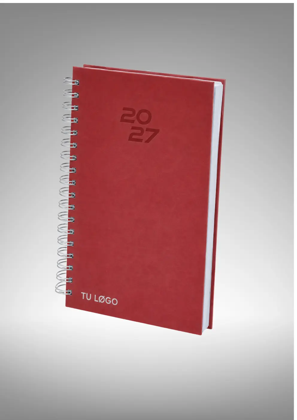Agenda personalizada presentada como regalo corporativo