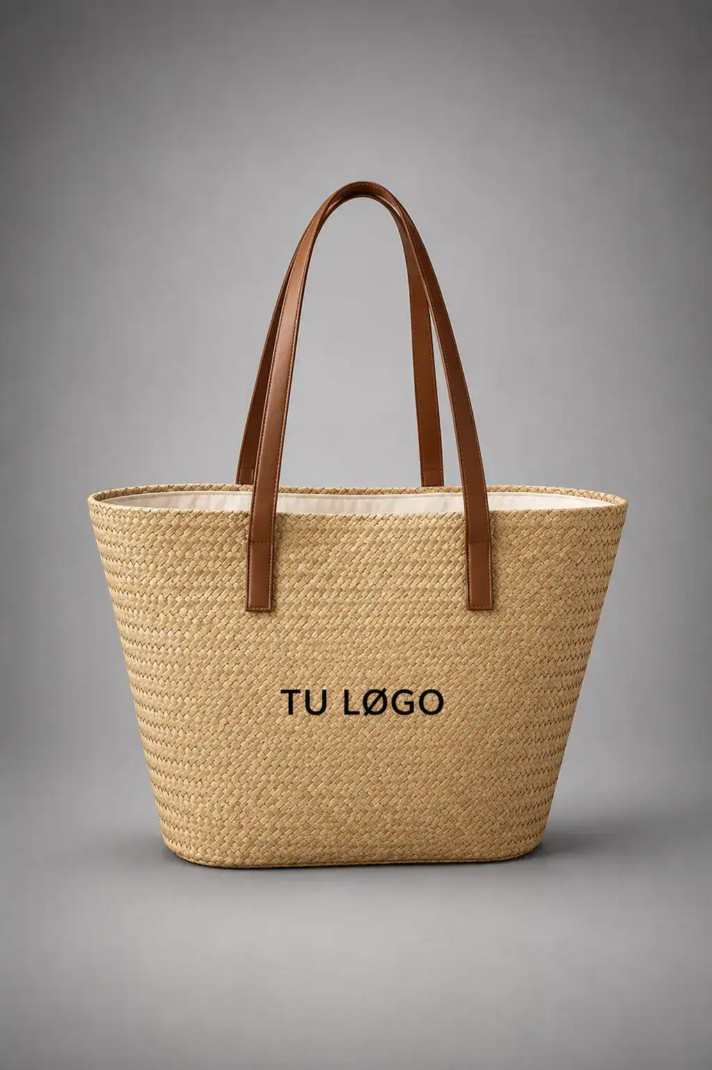 Bolsa de playa de rafia personalizada