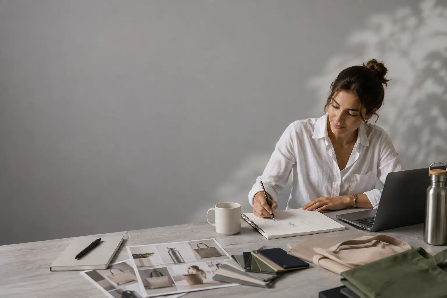 Selección de productos de merchandising corporativo personalizados con logo de empresa