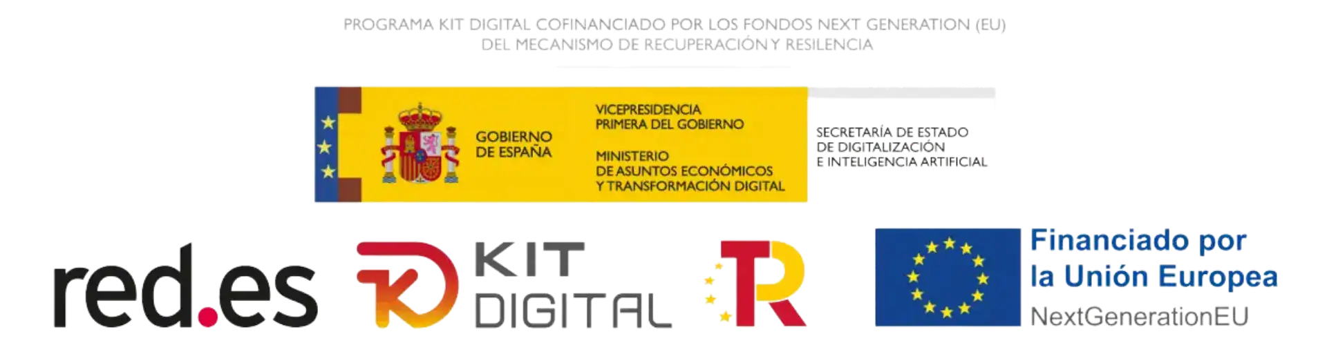 Programa Kit Digital — Gobierno de España, Ministerio de Asuntos Económicos y Transformación Digital y Unión Europea