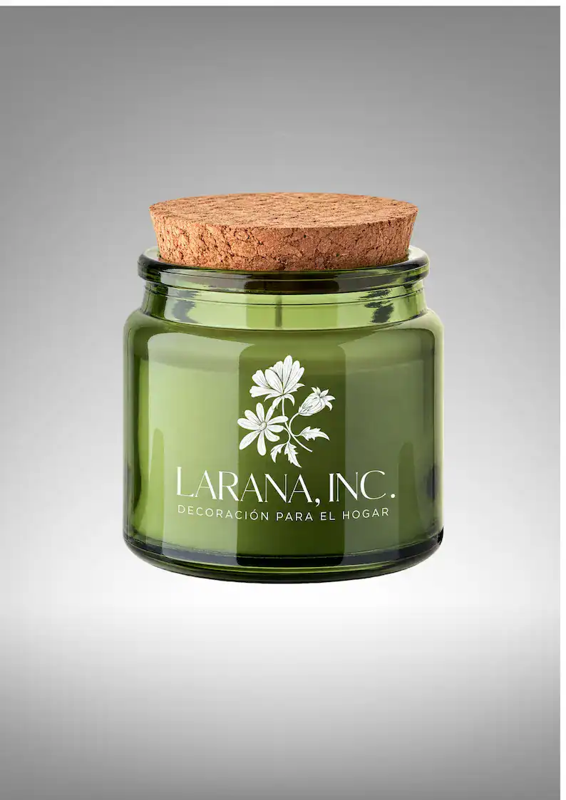Vela aromática personalizada con el logotipo de una empresa