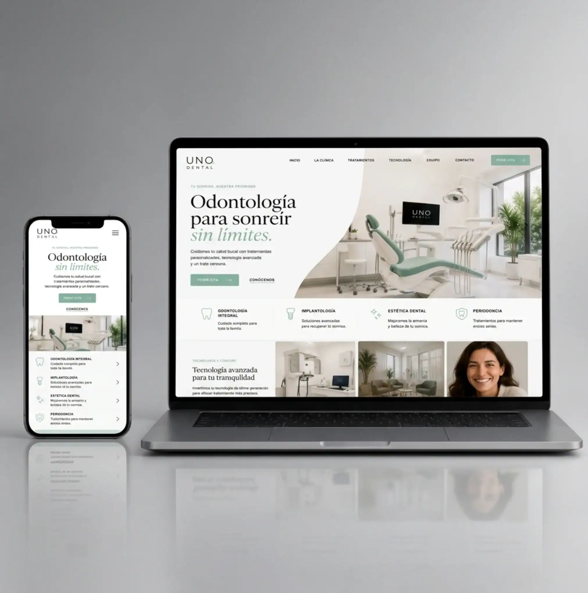 Web para clínica dental diseñada por Driza Studio